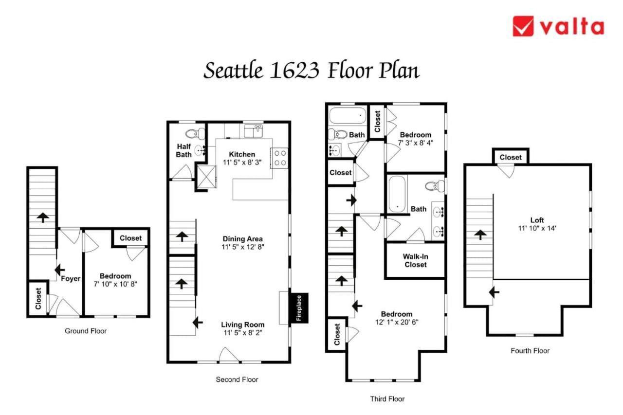 Exquisite Central Townhome With Spacious Loft And Gourmet Kitchen Сиэтл Экстерьер фото